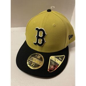 Boston Red Sox Chartreuse Crown Low Profile 59FIFTY‎ Fitted Hat 7 3/4 NWT